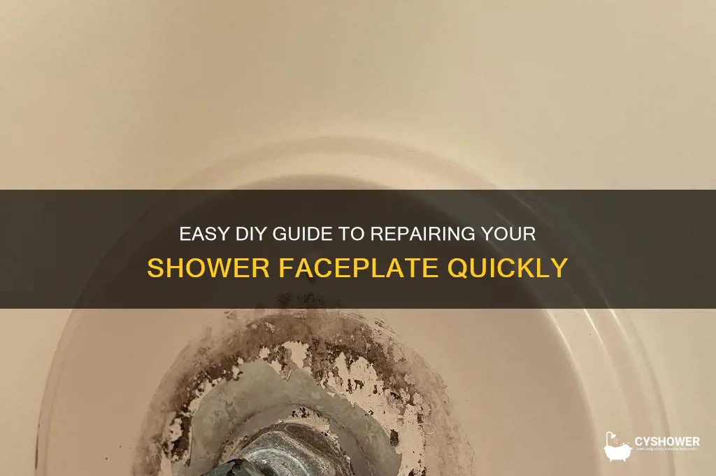 how to fix shower faceplate