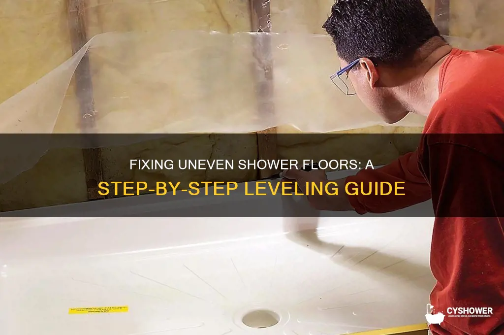 how to fix shower floor not level