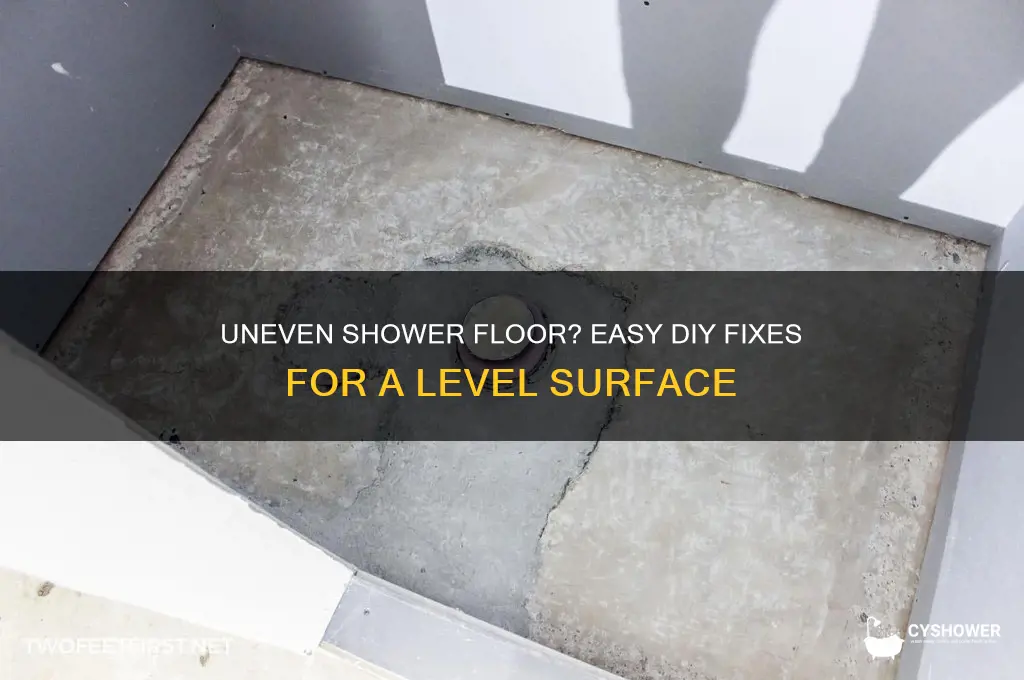 how to fix shower floors uneven
