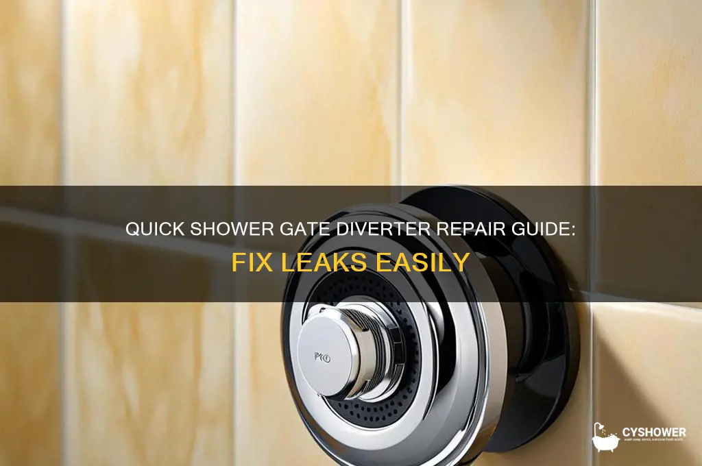how to fix shower gate diverter