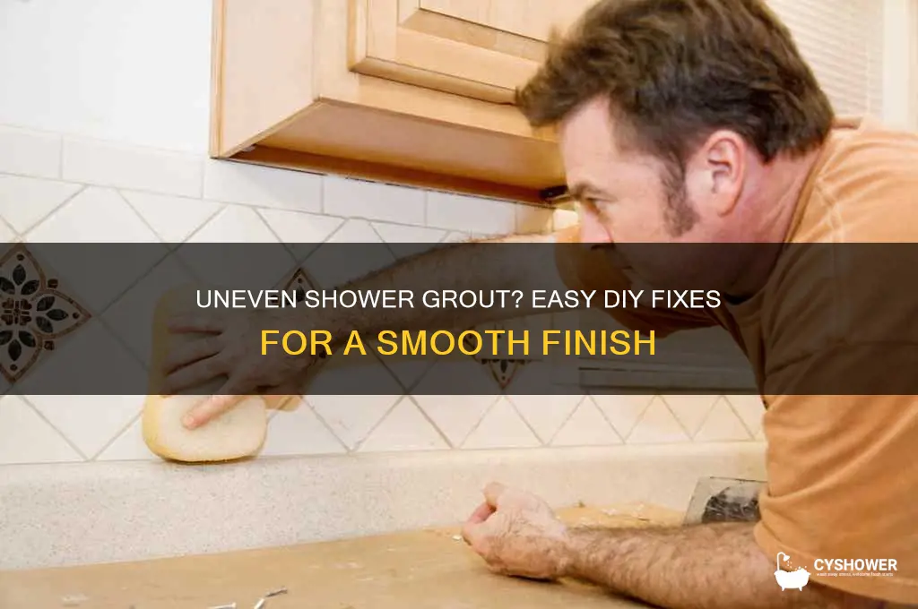 how to fix shower grout that are not even