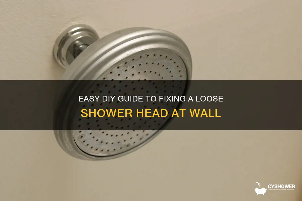 how to fix shower head at wall