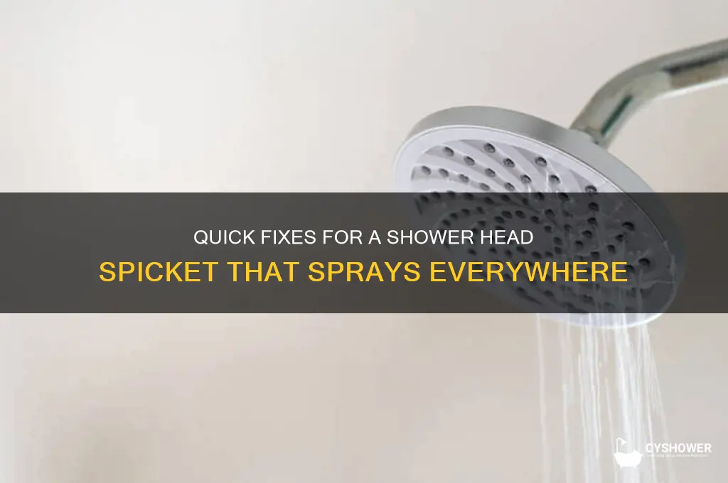 how to fix shower head spicket that sprays