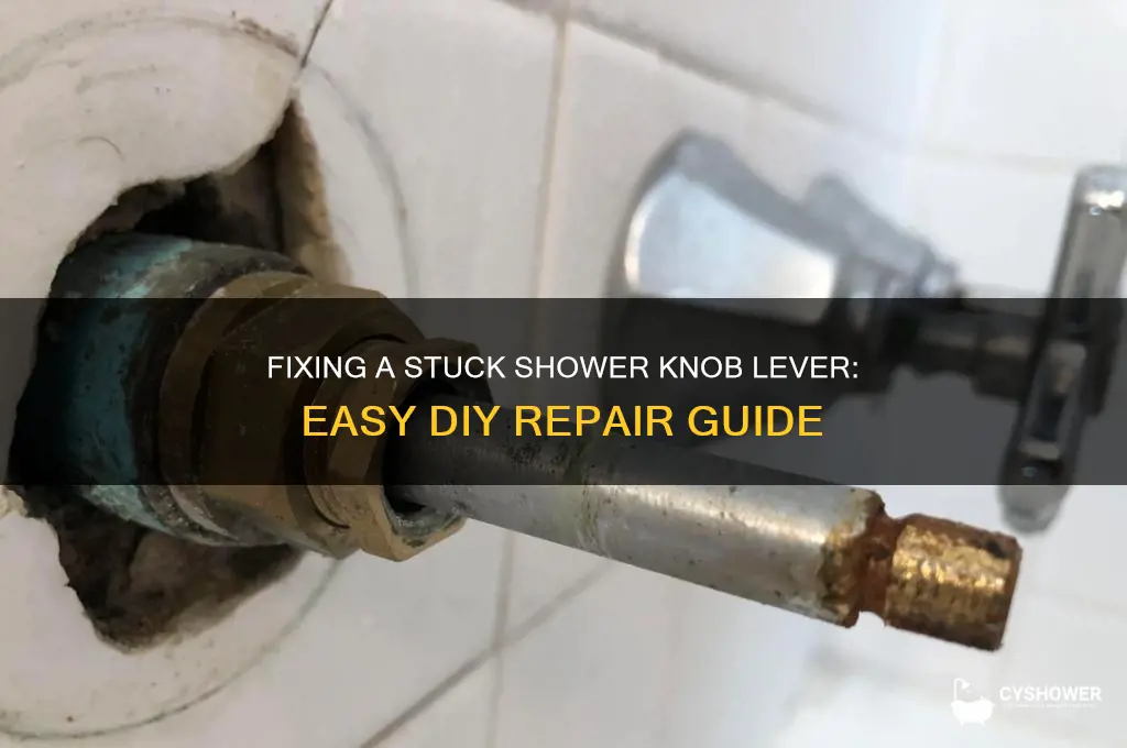 how to fix shower knob lever doesn