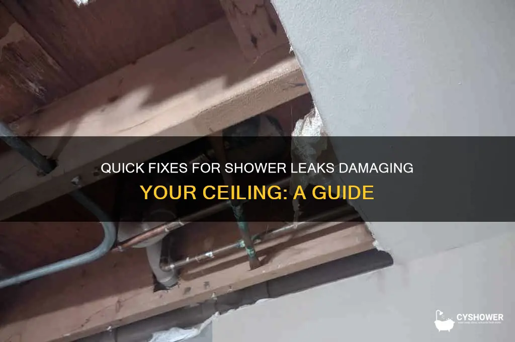 how to fix shower leaking through ceiling