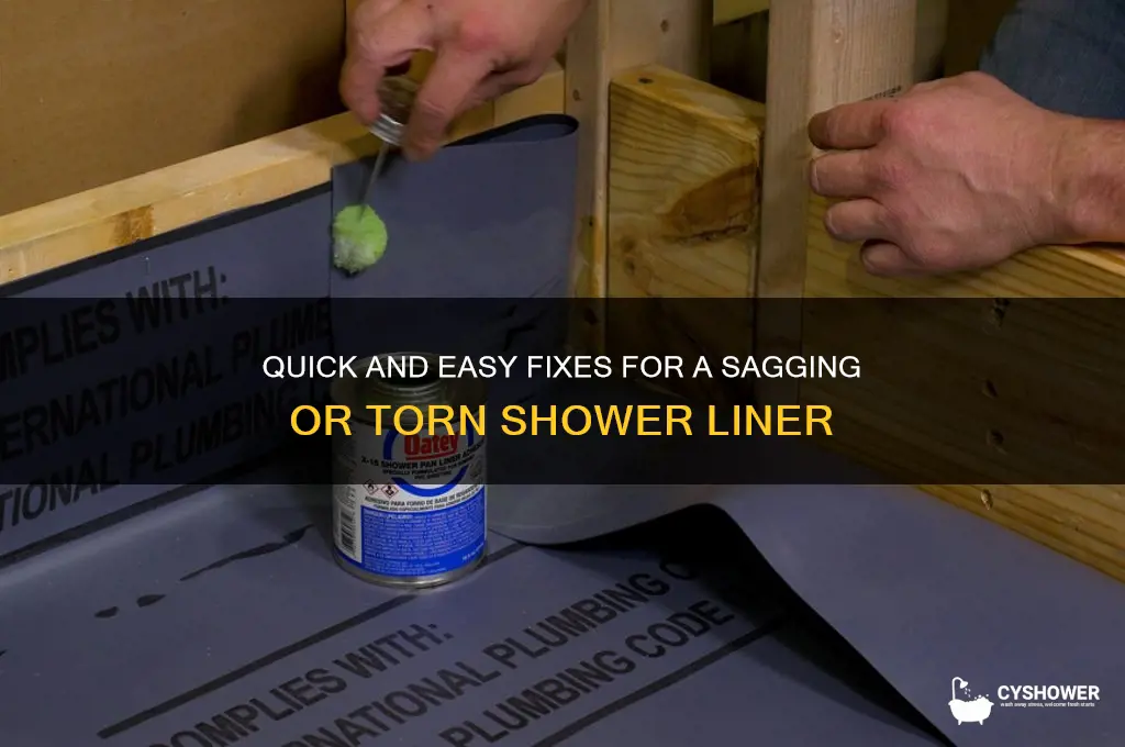 how to fix shower liner