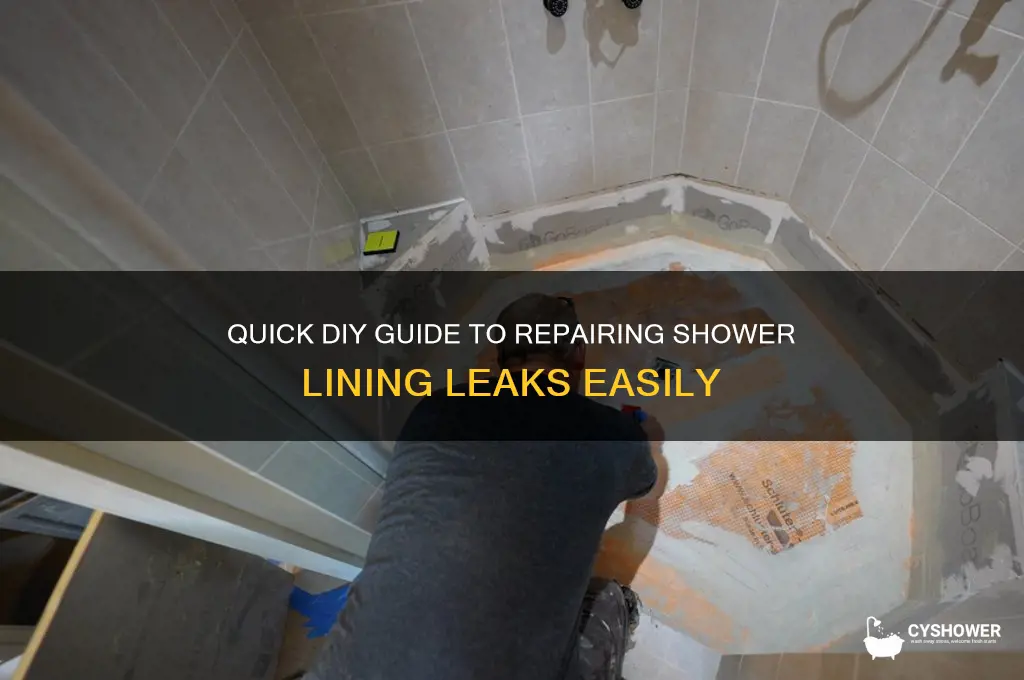 how to fix shower lining leak
