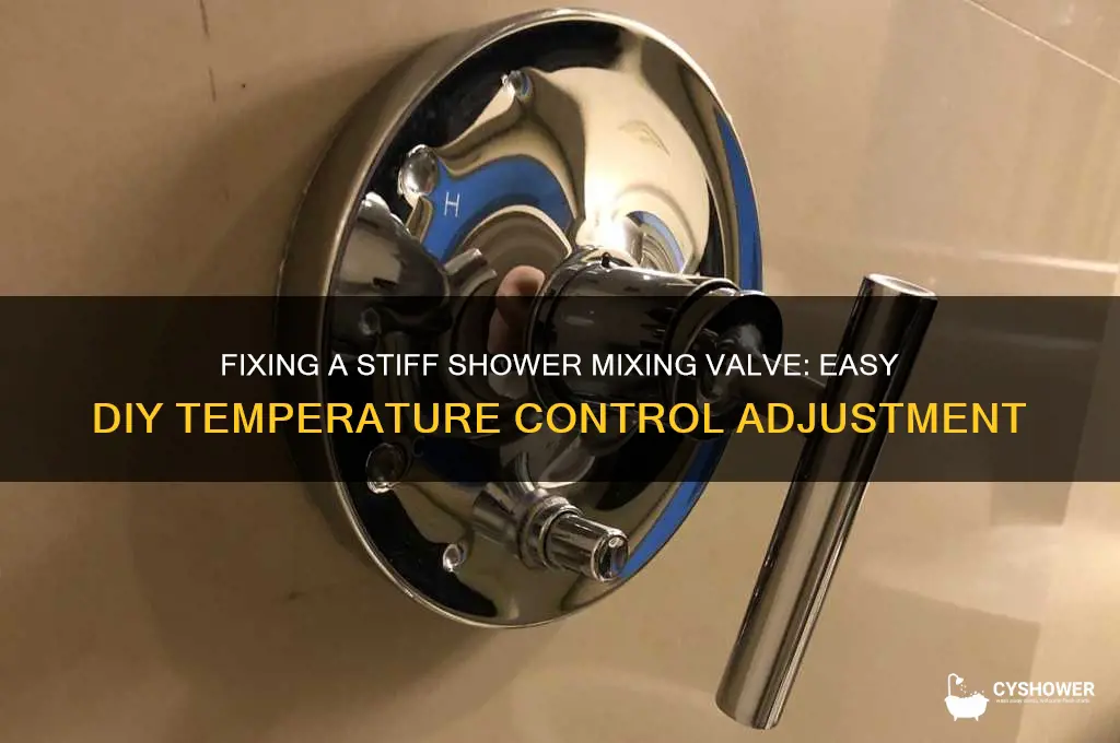 how to fix shower mixing temperature control valve too tight