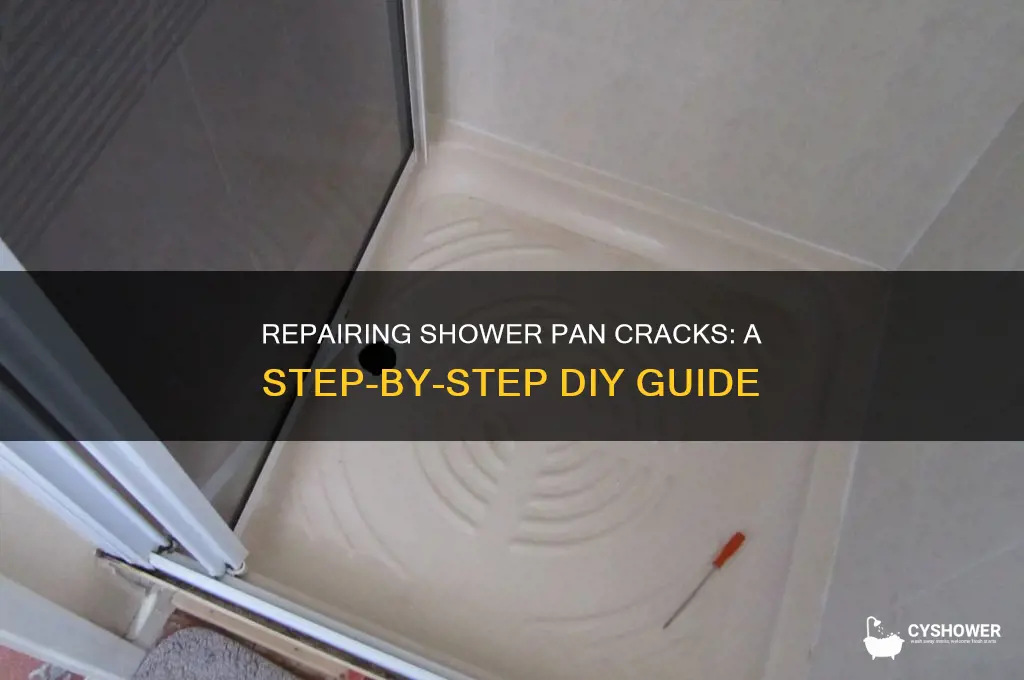 how to fix shower pan crack