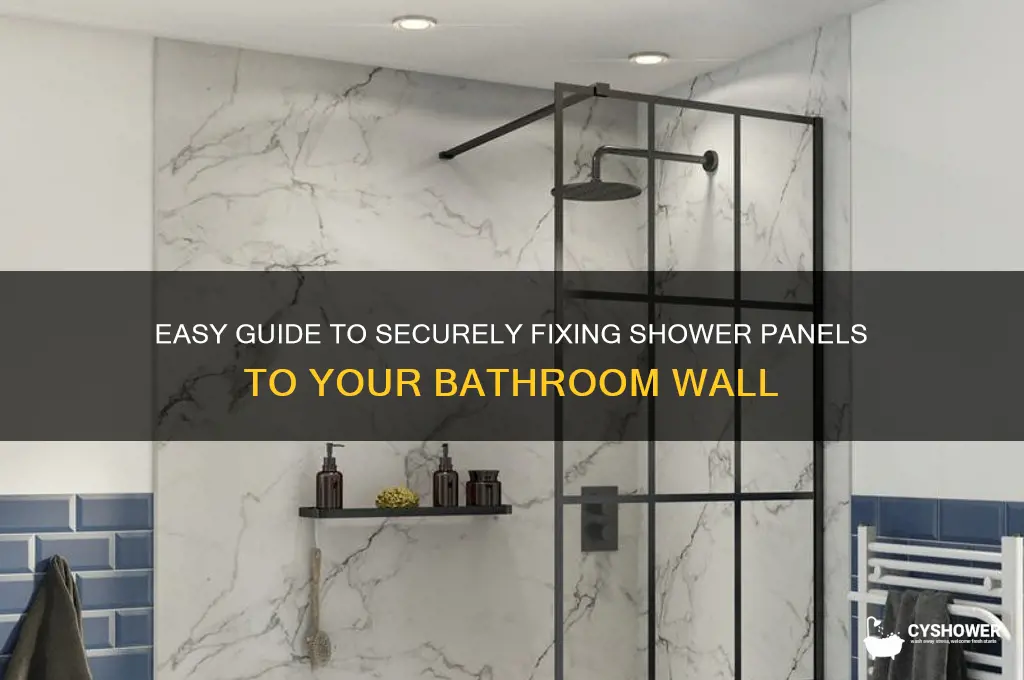 how to fix shower panels to wall