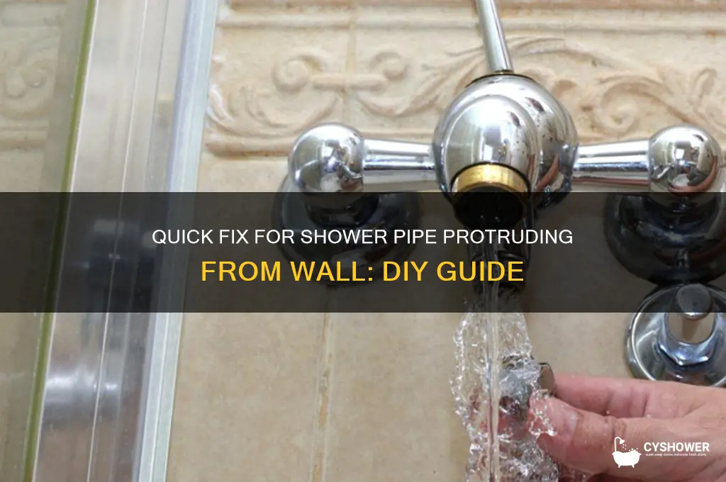 how to fix shower pipe coming out of wall