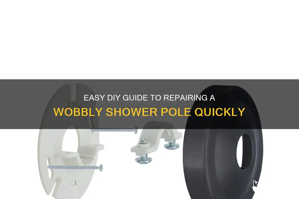 how to fix shower pole