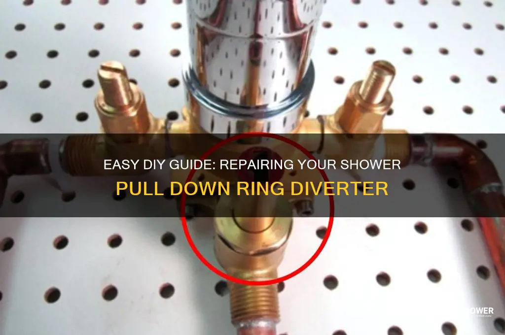 how to fix shower pull down ring diverter