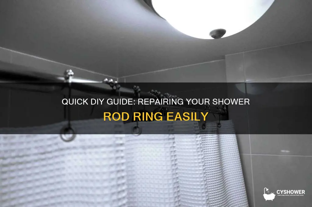 how to fix shower rod ring
