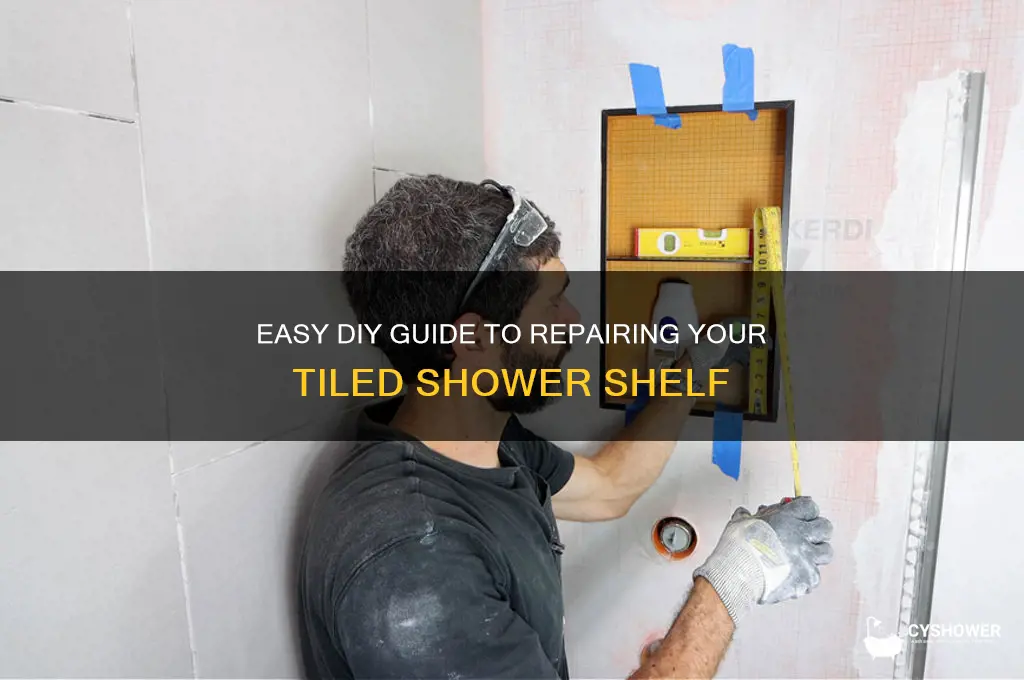 how to fix shower shelf from tile