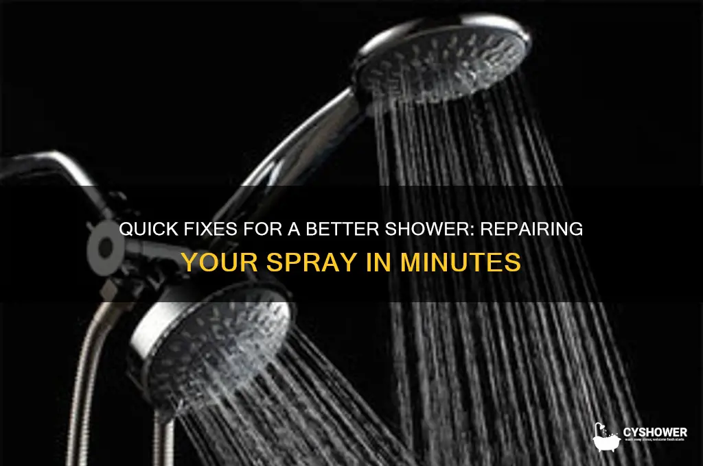 how to fix shower spray