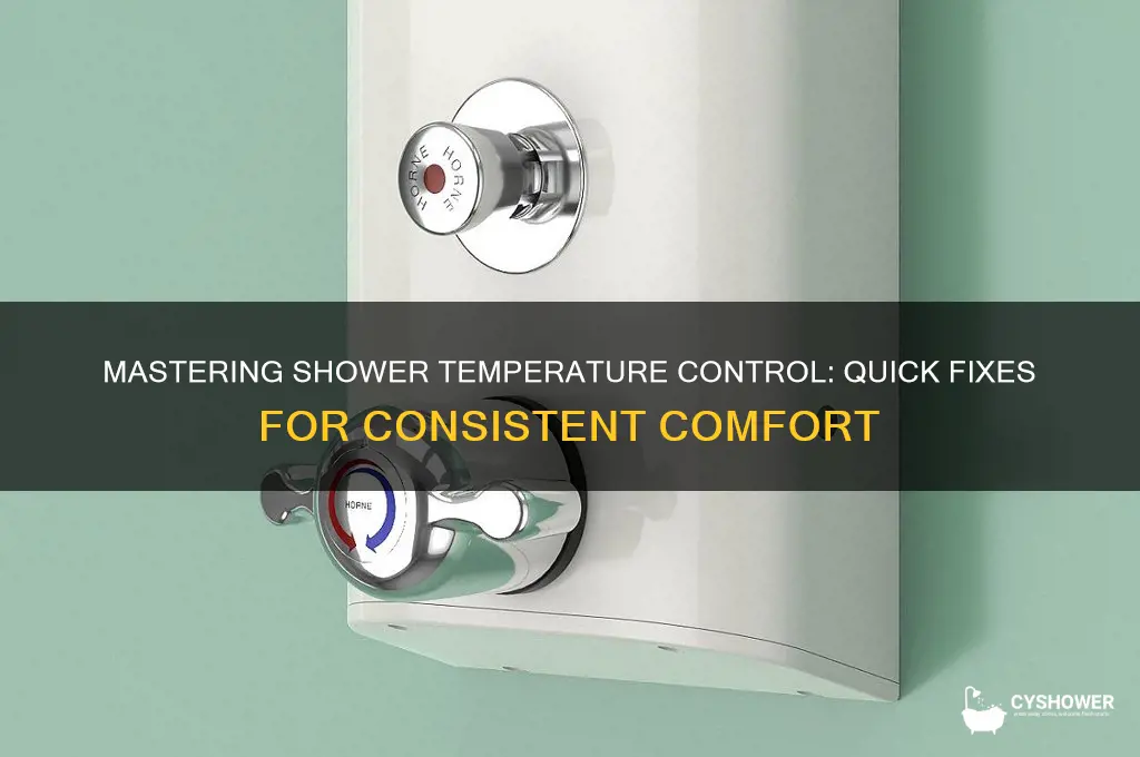 how to fix shower temperature control