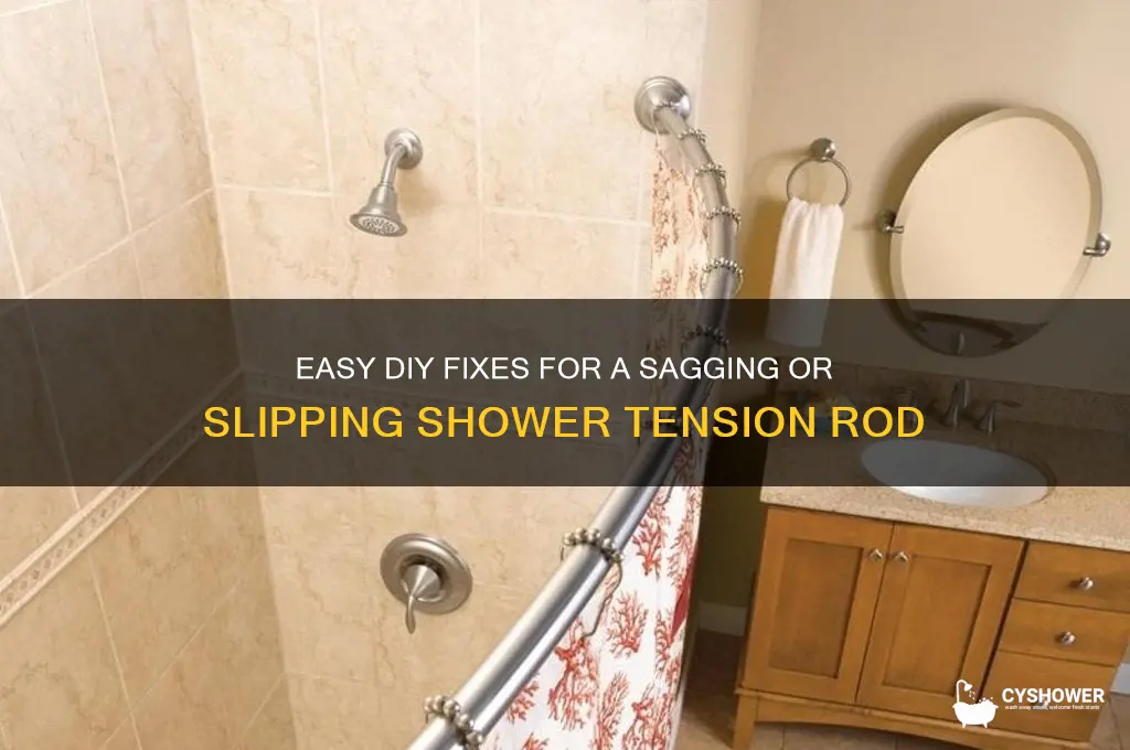 how to fix shower tension rod