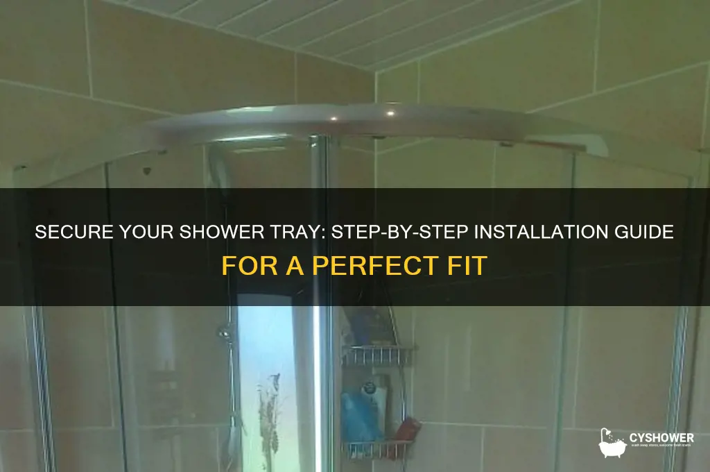how to fix shower tray in place