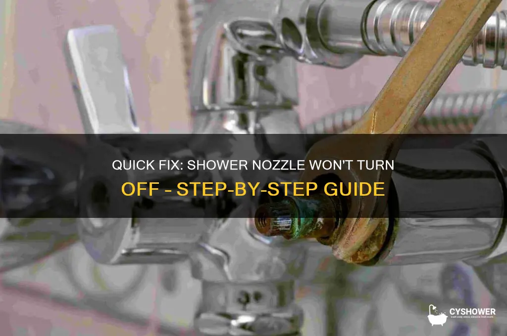 how to fix shower water flow nozzle wont turn off