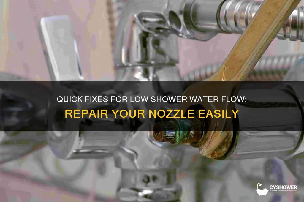 how to fix shower water flow nozzle