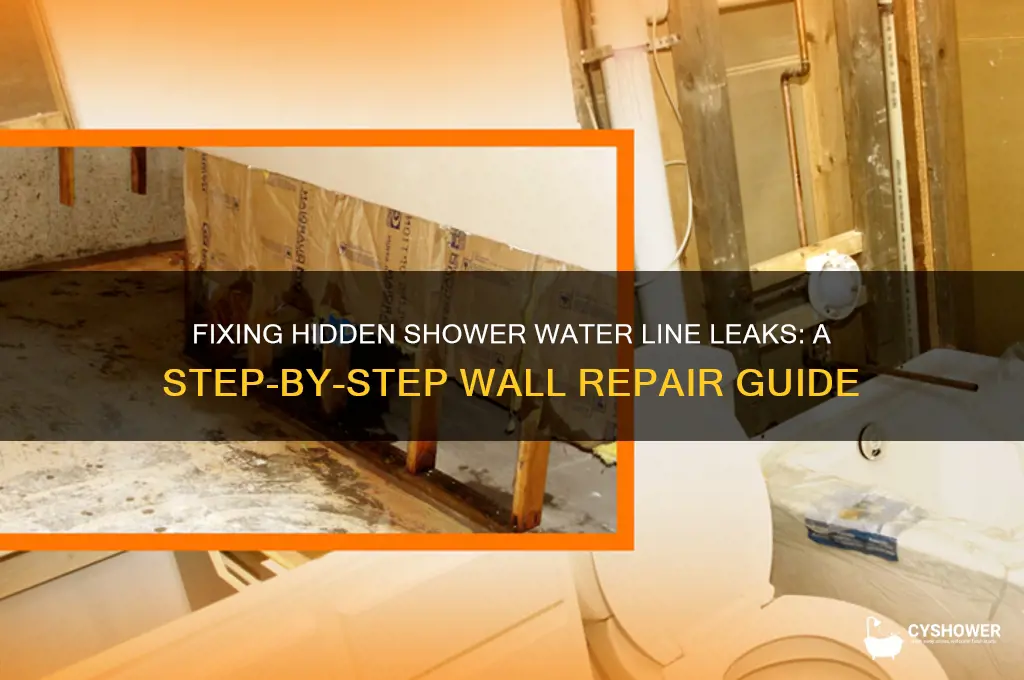 how to fix shower water line within wall