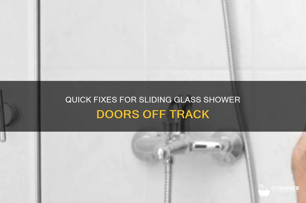 how to fix sliding glass shower doors off the track