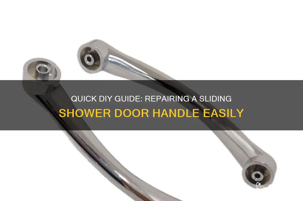 how to fix sliding shower door handle