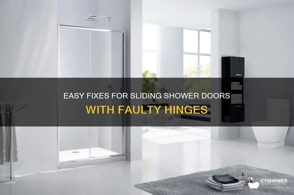 how to fix sliding shower door with sliding hinges