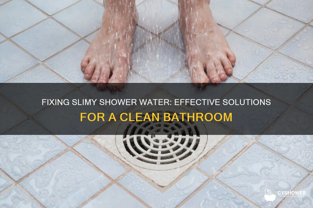 how to fix slimy water in shower