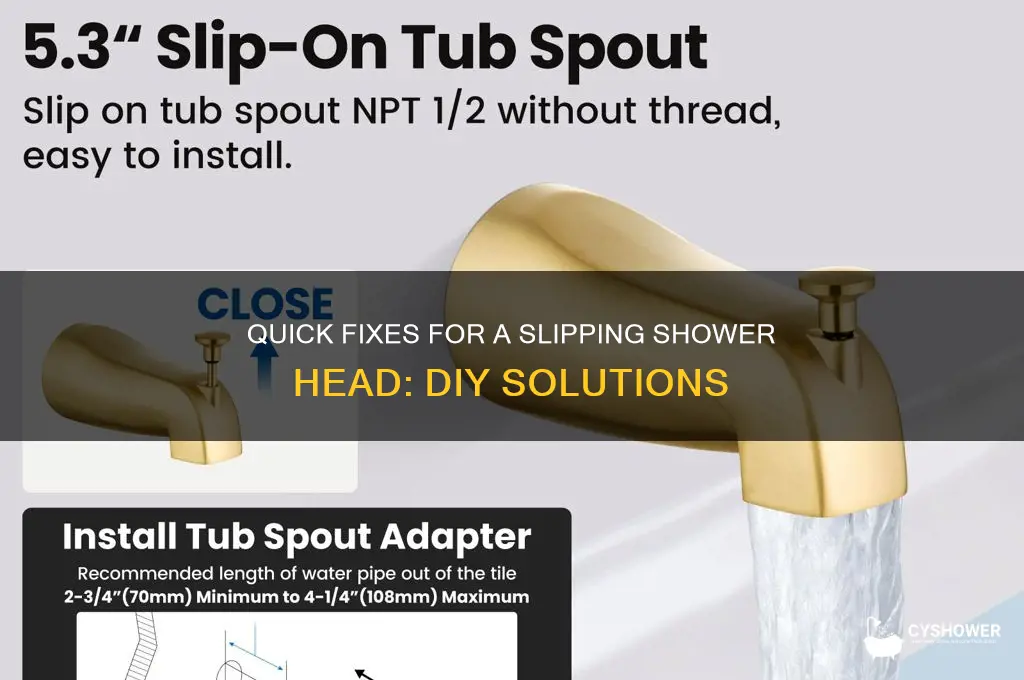 how to fix slipping shower head