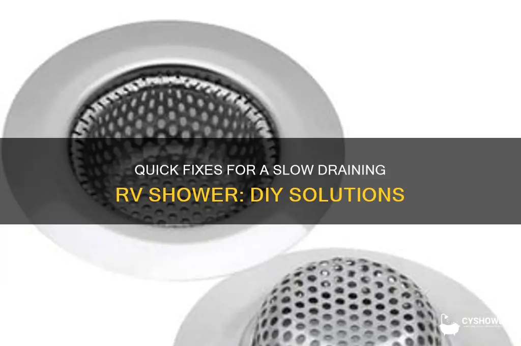 how to fix slow draining rv shower