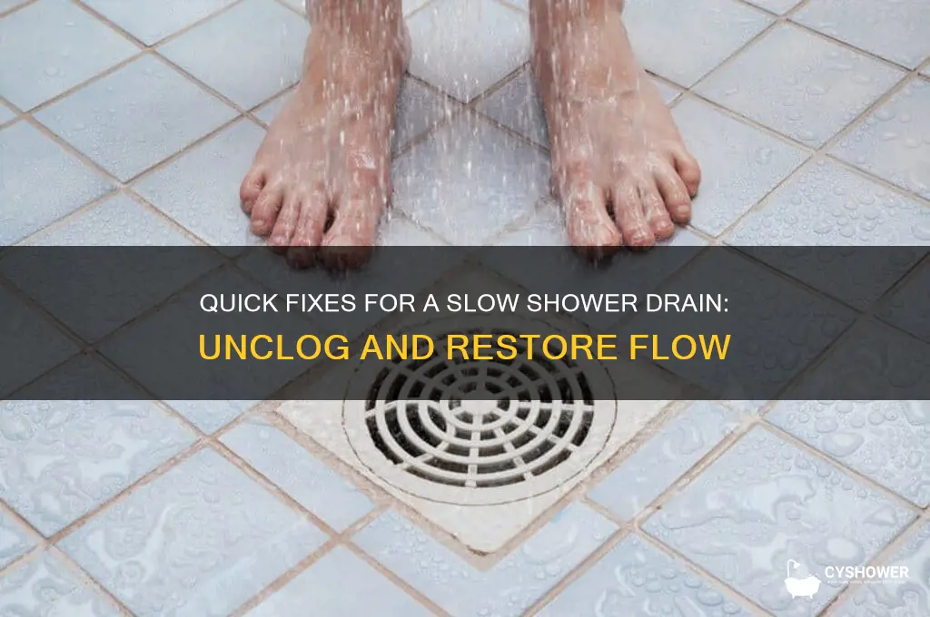 how to fix slow moving shower drain