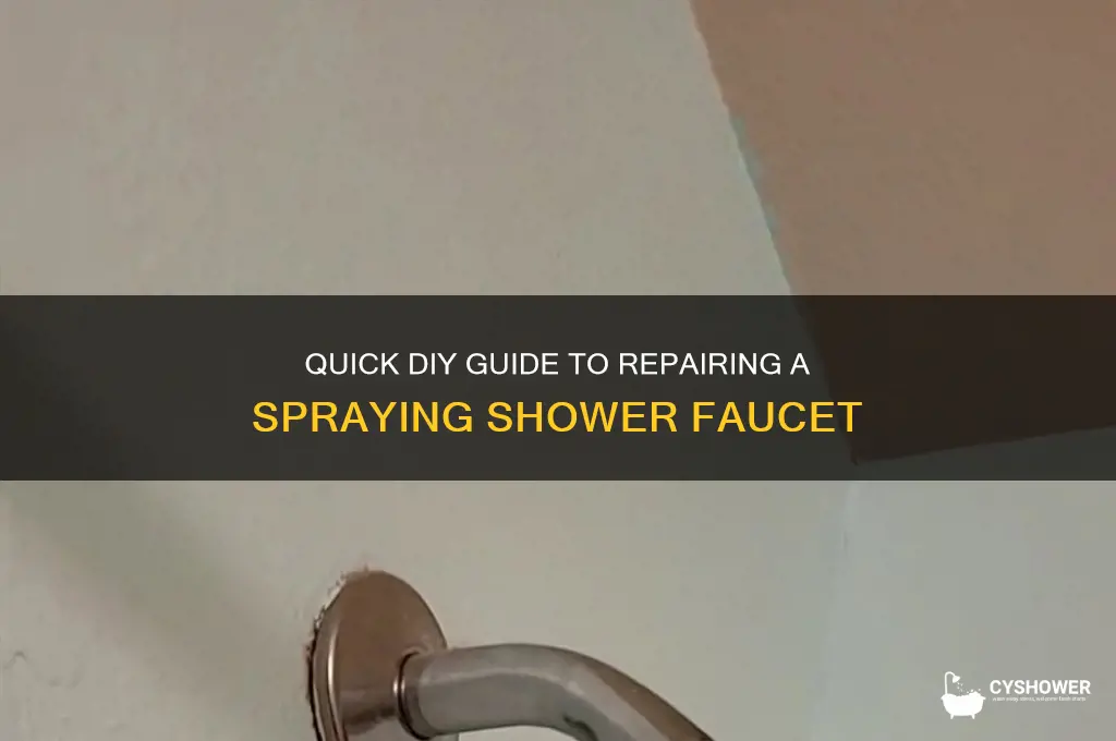 how to fix spraying faucet in shower