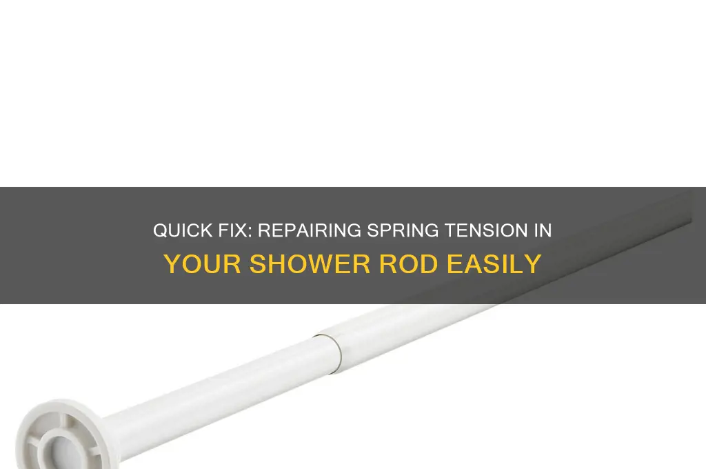 how to fix spring in tension shower rod