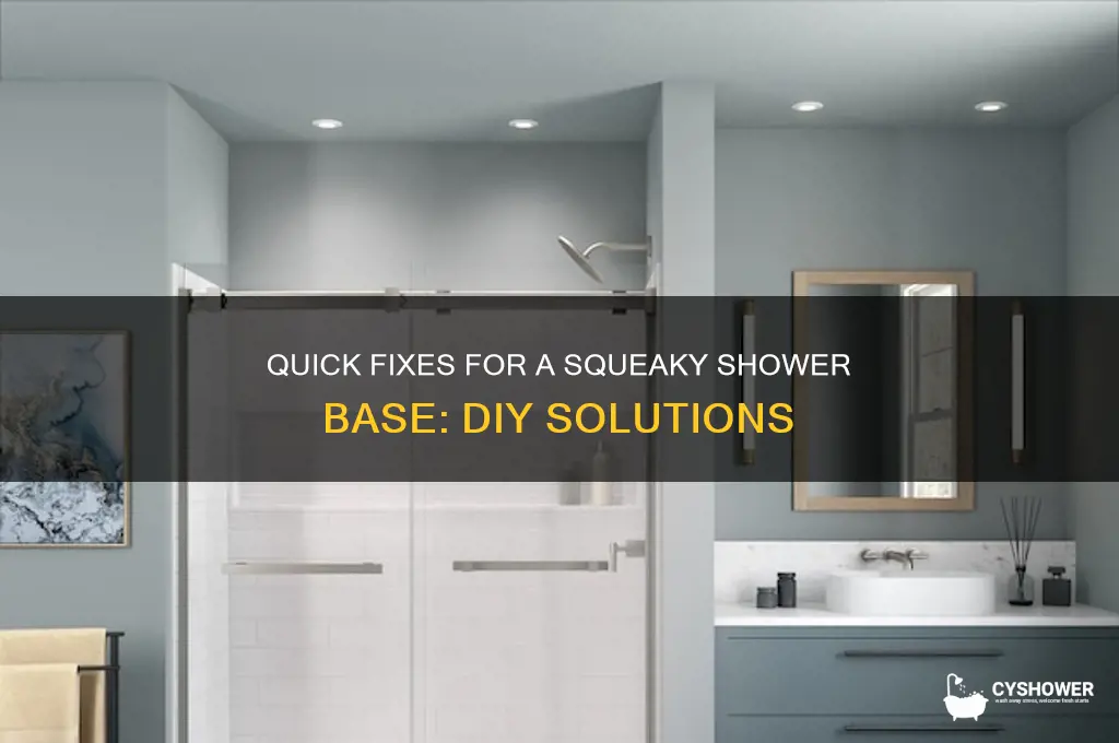 how to fix squeaky shower base
