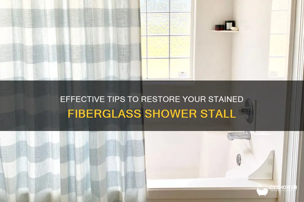 how to fix stained fiberglass shower stall