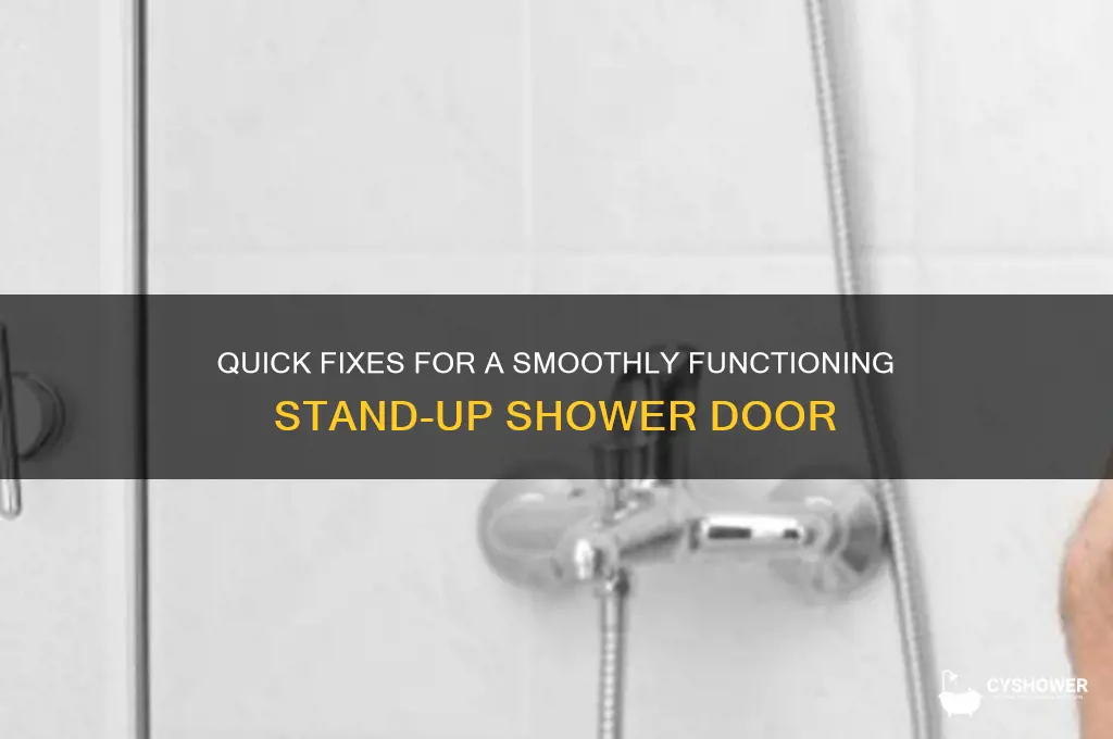 how to fix stand up shower door