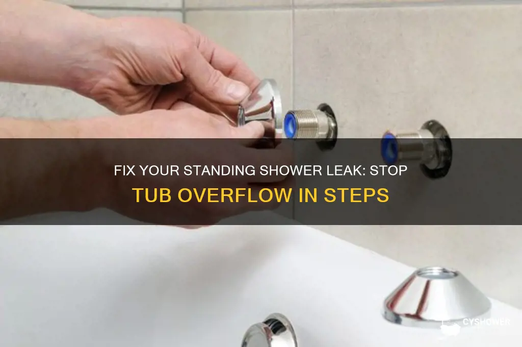 how to fix standing shower leaking tub