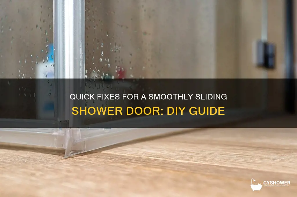 how to fix sticking shower door