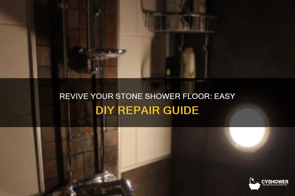 how to fix stone shower floor