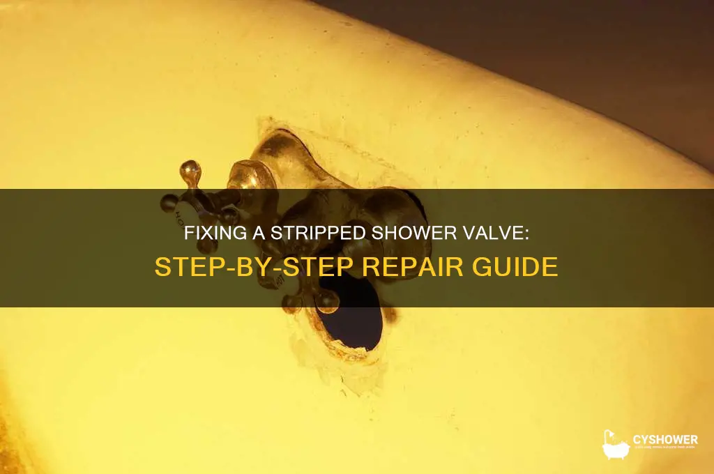 how to fix stripped shower valve