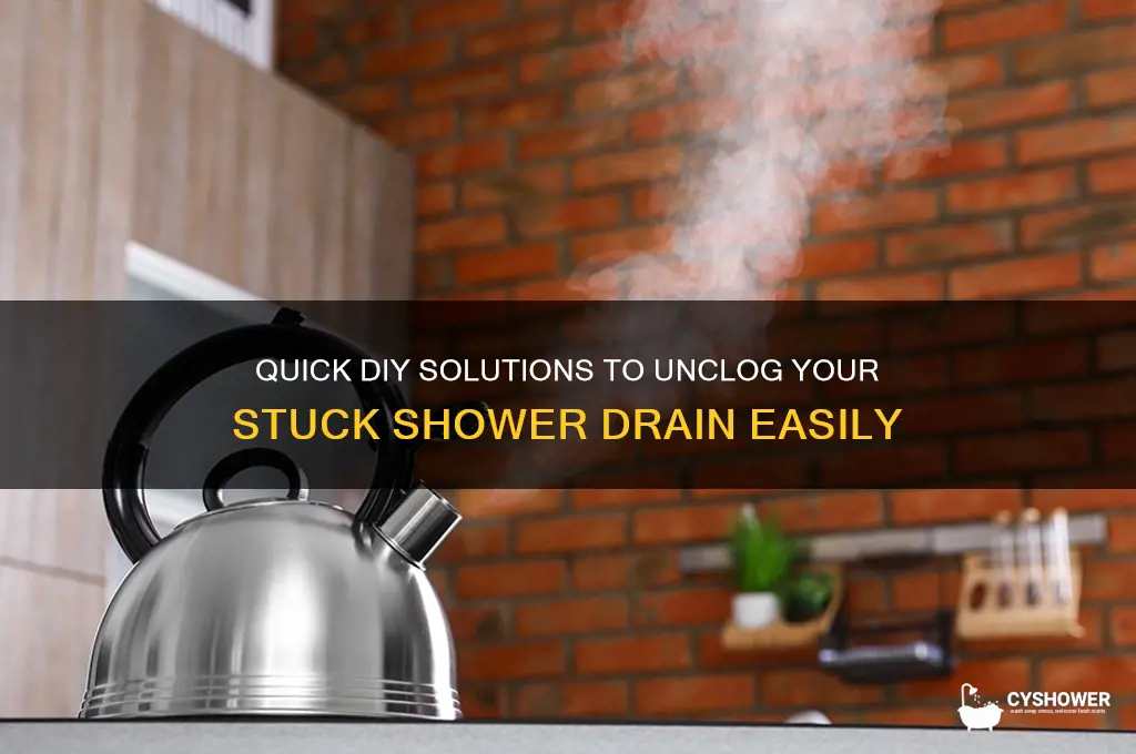 how to fix stuck shower drain