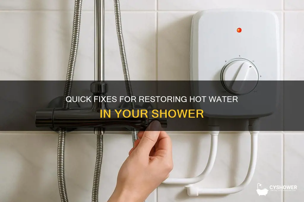 how to fix the hot water in the shower