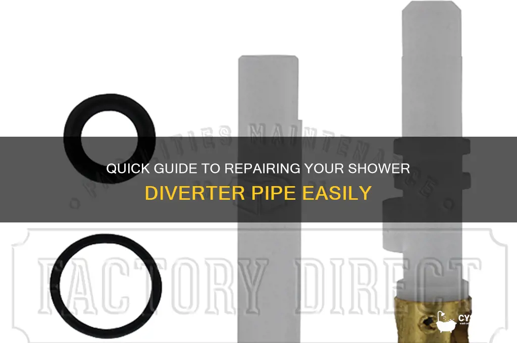 how to fix the shower diverter pipe