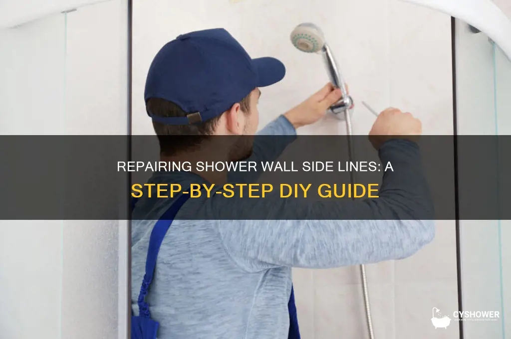 how to fix the side lines of shower wall