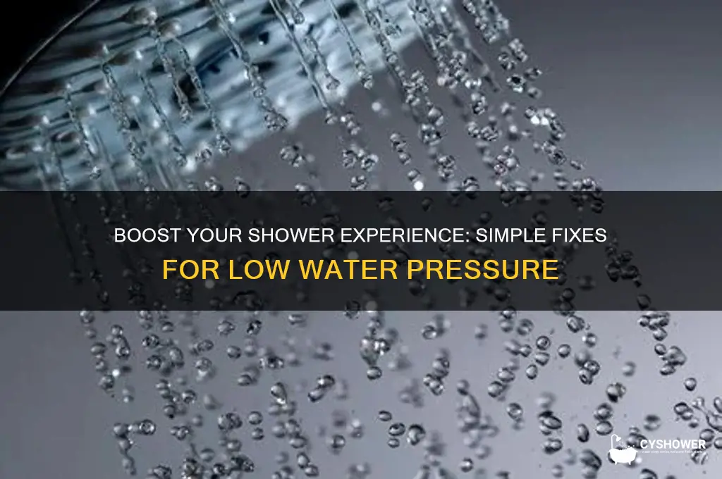how to fix the water pressure in my shower