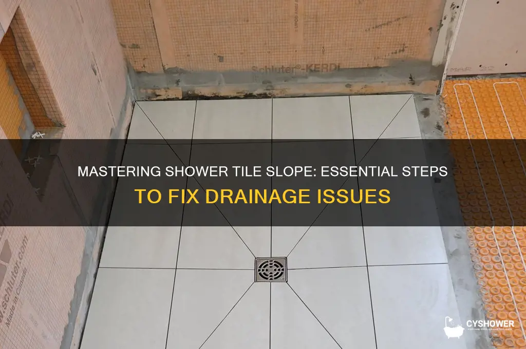 how to fix tile shower slope