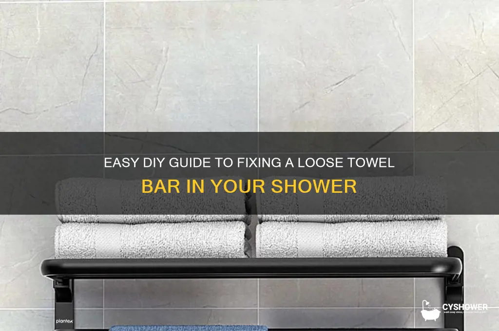 how to fix towel bar in shower