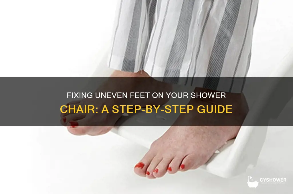 how to fix uneven feet on shower chair